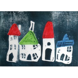 Crooked Houses pack of greeting cards